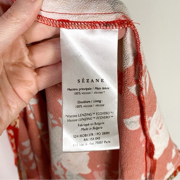Sezane Alessia Dress Red Floral - Picture 7 of 7